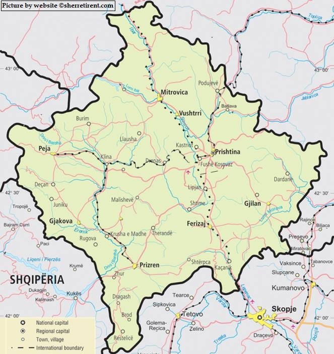 kosovo map